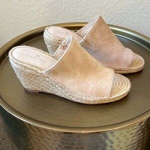 Caslon Sally Blush Suede Espadrille Wedge